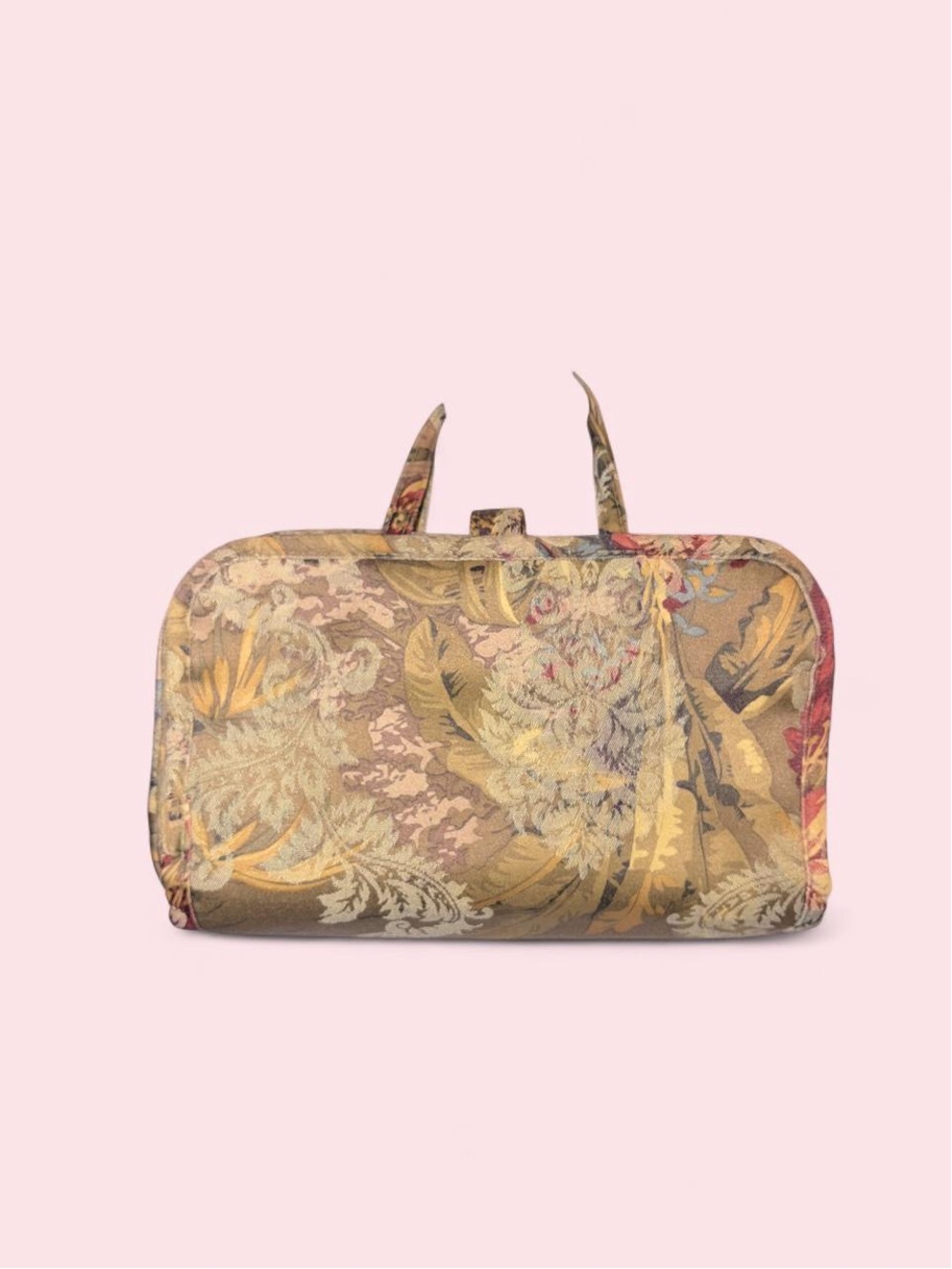 Vintage Floral Jacquard Top-Handle Bag in Multicolor